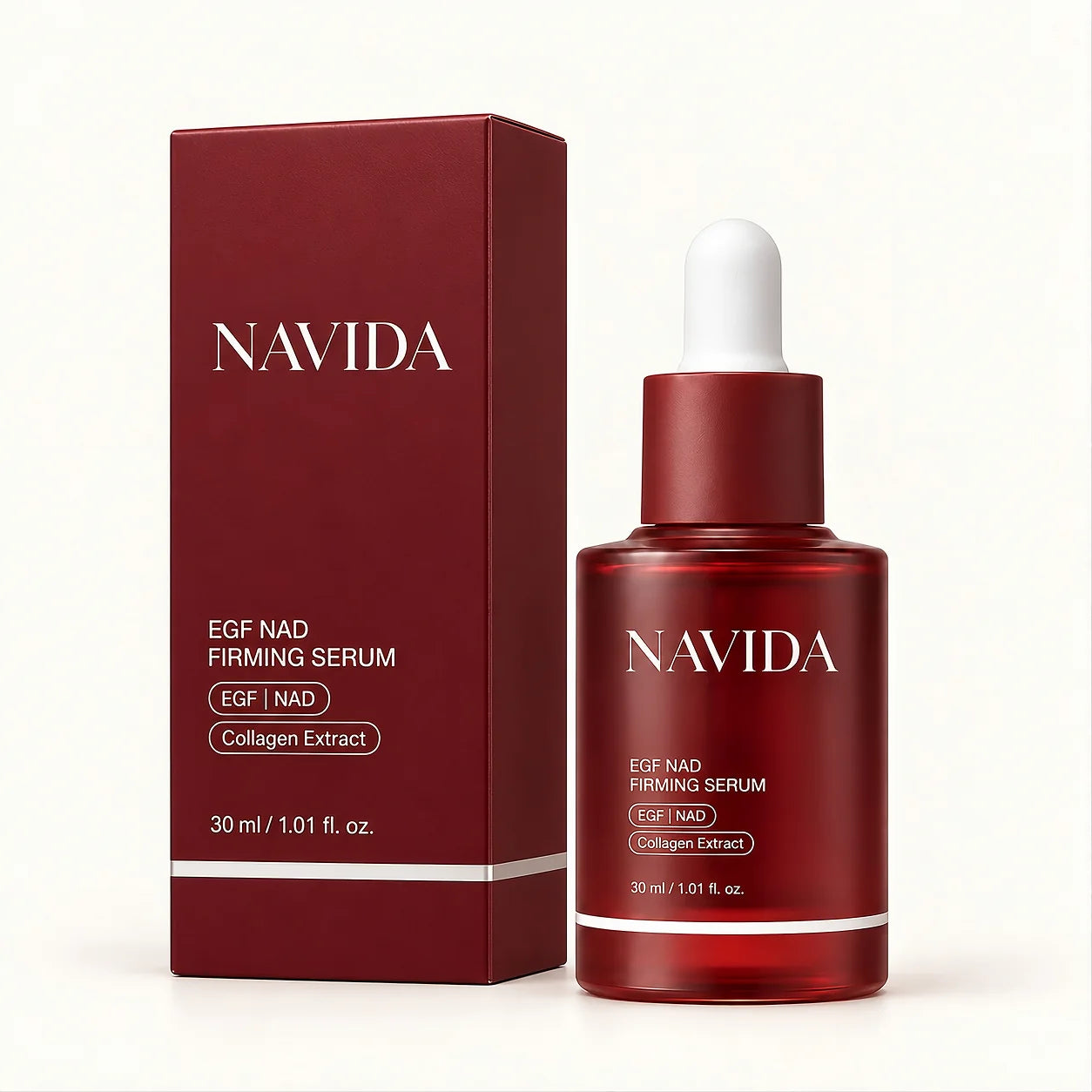 NAVIDA serum bottle and outer carton